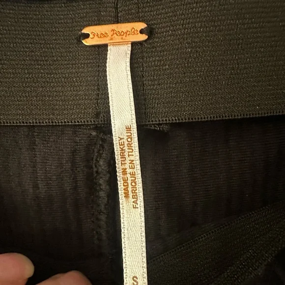 Free People Black Wide Leg Pants - Picture 4 of 6